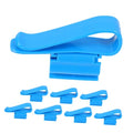 SUPVOX 8pcs Plastic Clamps for Aquarium Hose Fixing Hose Clamp for Aquarium Tank - color: Blue