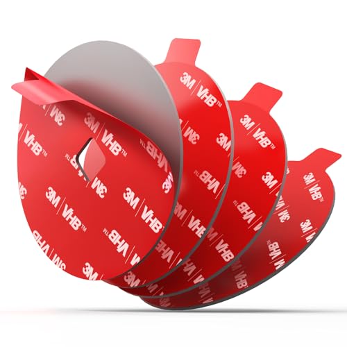 75mm Adhesive Pad Replacement for Suction Cup: 4Pcs 2.95'' Double Sided Sticky Tape for Dash Car Mount - High Bond Round Sticker Heat Resistant for Dashboard Windshield Window Cell Phone Holder