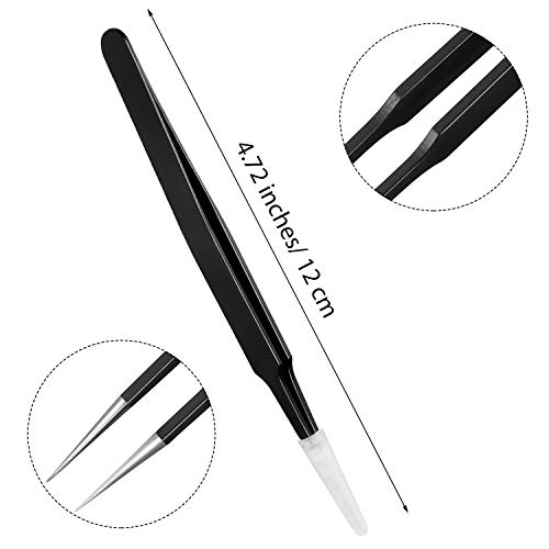 Mini Bead Tweezers Fuse Craft Beading Tweezers for Manual DIY Craft Supplies(5 Pieces)