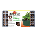 Burpee Greenhouse Indoor Starting Herbs, Flowers and Vegetables | Includes Dome, Watering, Seed Starter Tray, Coir Pellets | 10" W x 20" L x 5" H, One Size, 1 Kit (72 Cells)