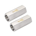 uxcell Nickel-Plated Copper One Way Air Check Valve G 1/4 Female Threaded Full Port Check Valve 2Pcs - size: G 1/4