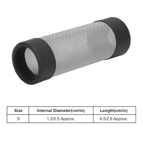 Internal Diameter Stainless Steel Pre Tube Filter Cover Mesh Net Fish Intake Strainer Shrimp Tank Aquarium Accessory(S) - size: Small