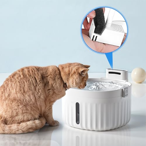 12 Pcs Cat Water Fountain Sponge Filters Pet Fountain Replacement Filters Cat Sponges for 92oz/2.8L Pet Fountain Small Sponge Filter for Cat and Dog (Black)