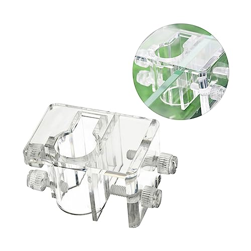 COLLBATH Aquarium Fixed Clip Durable Acrylic Pipe Clamp for Fish Tank Easy Installation Space Saving Design Secure Inlet Outlet Pipe Holder