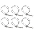uxcell 6Pcs Double Wire Hose Clamp, 51-57mm Adjustable Stainless Steel Wire Hose Clips with M8 Bolt for Dust Collection Hose, Pump Hose Pipe - size: 51-57mm