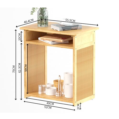 Sweeper Organizer Living Room Sofa Side Sweeper Robot Shelf Water Dispenser Rack Purifier Storage Cabinet Fish Tank Shelf(Original Color,L) - color: Original Color, size: Large