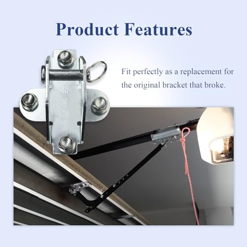 41A5047 Door Bracket for Garage Door Openers, Replacement Door Bracket Compatible with All Chamberlain, Craftsman and LiftMaster Models Made After 1993, with Pin and Clip & 4 Fasteners - style: 41A5047
