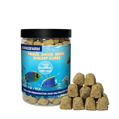 Freeze Dried Brine Shrimp Cubes 3 OZ, Brine Shrimp Freeze Dried Aquatic Foods for Tropical Fish Marine Fish and Aquatic Turtles. - size: 3 Ounce (Pack of 1)