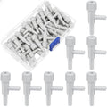 Gerrii 50 Pcs Aquarium Air Control Valve Fish Tank 2 Way Valves for 3/16" Airline Tubing Plastic Airflow Controllers Regulators Air Pump Accessories for Aquarium Fish Tank Adjustable Hose Connectors