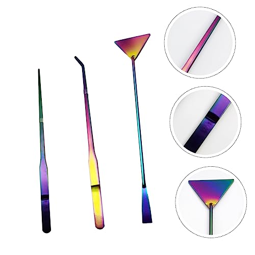 3Pcs Aquatic Plants Tweezers Set 27cm Stainless Steel Aquarium Tools Curved and Straight Aquascaping Tweezers for Fish Tank Maintenance and Water Plant Care