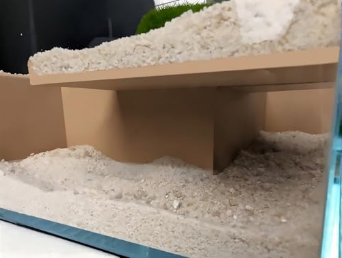 Fish Tank Tunnel Aquarium Hardscape, Shrimp Hide Aquarium Tunnel, Shrimp Tank Aquarium Decor Fish Tank Cave, Fish Tank Decorations Hideout, Fish Hideout for Aquarium, Fish Tank Accessories Decorations - color: Corner Tunnel Wood