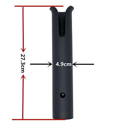 HiUmi Wall Mounted Fishing Rod Holders Tubes Links Fishing Rod Holder Rack Rests (4-Pole-Black) - color: 4-pole-black