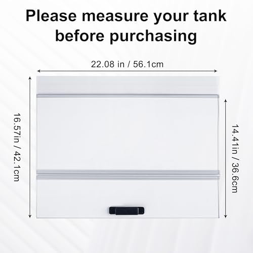 2PCS Set 22.08x16.57x0.16in（Each Piece） Clear Tempered Glass Canopy,75/90/110 Gallon Aquarium Fish Tank Hoods for Aqueon - size: 2PCS-22.08x16.57in