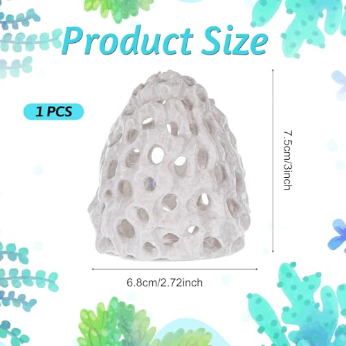 Shrimp Dome Hide, Shrimp Tank Accessories, Shrimps Hides for Aquarium, Gray ABS Shrimps Cave with Suction Cup, Fish Tank Decor for Small Fish Guppy Hiding Resting