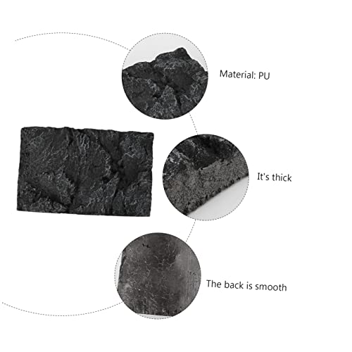 POPETPOP 3D Aquarium Rock Background Board for Fish Tank 45x28cm Waterproof and Easy to Install for Reptile Terrariums and Aquatic Environments