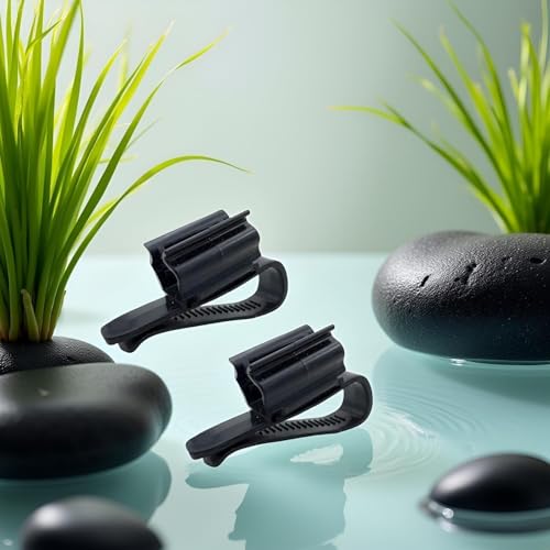 4Pcs Fish for Tank Mounting Clip Water Pipe Hose Holder Multifunction Adjustable Clamp for 0.31""-0.62"" Dia Tub Aquarium Tube Holder, Aquarium Air Pump Accessories Aquarium Pumps and Filters (Black)