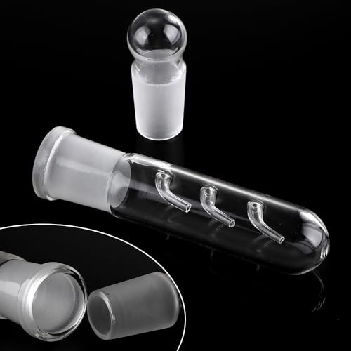 2 Pack Clear Glass Planaria Trap Catch Trap Aquarium Cleaning Supply for Dwarf Shrimp Cherry Shrimp (3 Holes)