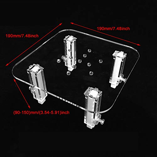 Protein Skimmer Stand, Transparent Protein Separator Bracket Adjustable Height Acrylic Protein Skimmer Bracket Protein Separator Heightening Accessories for Aquarium Fish Tank - size: Middle