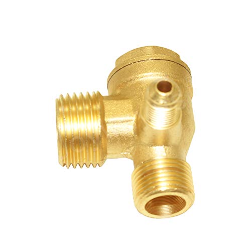 Joywayus 3-Way Brass Male Threaded Air Compressor Check Valve Central Pneumatic G1/2"xG3/8"xG1/8" - style: style 1