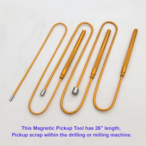 VASTOOLS Flexible Magnetic Pickup Tool Set,3 Pack, 4mm Magnet,7mm Magnet Magnet Stick, 26" Bendable Extension Magnetic Pickup 0.5lb, 2lb, 5lb