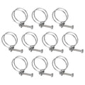 uxcell 10Pcs Double Wire Hose Clamp, 43-48mm Adjustable Stainless Steel Wire Hose Clips with M8 Bolt for Dust Collection Hose, Pump Hose Pipe - size: 43-48mm