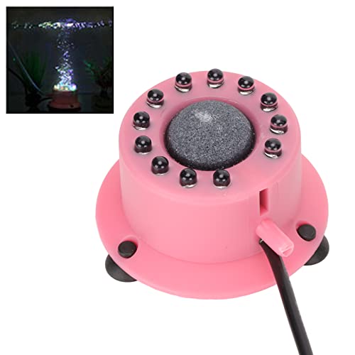 Fish LED Bubble Stone Disk Light,Aquarium Air Bubble LED Round Light Fish Air Bubbler Decoration Light for Illumination Oxygenation Decorations ()(#2)