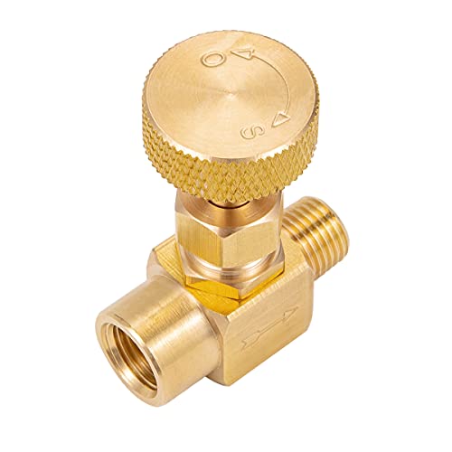 2 Piece Heavy Duty Brass Instrument Replacement Control Needle Valve 1/4" Npt Female X 1/4" Npt Male Connection - size: 2 PCS 1/4 " Female * 1/4"Male needle valve