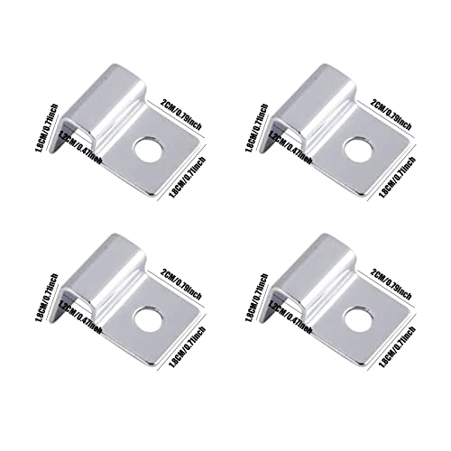 Suxgumoe Aquarium Cover Clips, 4 Pcs 6mm / 8mm / 10mm / 12mm Stainless Steel Fish Tank Glass Cover Clip Support Holder Universal Lid Clips for Rimless Aquariums (12mm) - size: 12mm