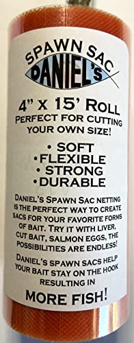 Daniel's Spawn Sac Netting - 4" x 15' Roll - color: Orange