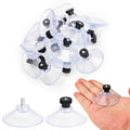 AccEncyc 40mm Glass Suction Pads Clear PVC Sucker Pads Suction Holder Without Hooks for Bathroom Wall Door Glass Window Car Shade (Black, 50pcs) - size: 50Pcs Black