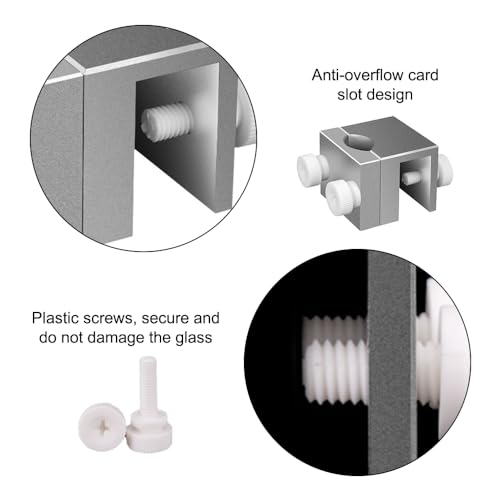MiOYOOW Aquarium Tube Fixture Holder, Aluminum Alloy Water Pipe Fixing Clip, Adjustable Inflow Outflow Pipe Clamp Holder for Less Than 0.7in Tubes