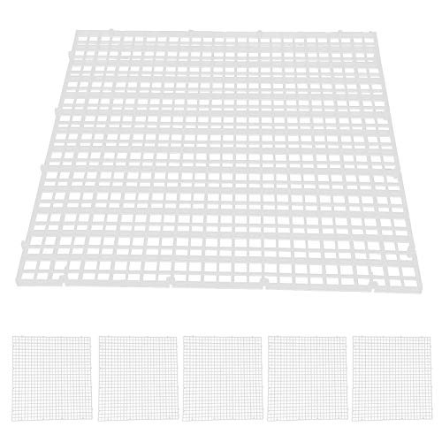 GOWENIC 6Pcs Aquarium Grid Plate, Fish Tank Bottom Isolation Filter Divider, Crate Cutting Splicing Panel for Breeding Livebearers Reptile (30 * 30CM) - color: Clear
