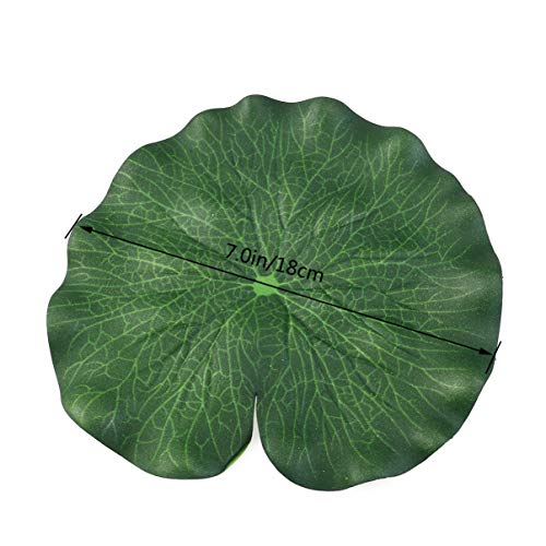 Garneck 10pcs Pool Lotus Leaves Artificial Floating Foam Lotus Leaves Lily Pads Fake Foliage Decoration for Pond Pool Aquarium Fish Artificial Leaf Tank Foam
