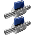 Beduan 2PCS 1/2” Hose ID Barb Ball Valve 304 Stainless Steel Mini Shut Off Valve for Water Gas Fuel Drip Irrigation and Aquariums - size: 1/2" Hose Barb