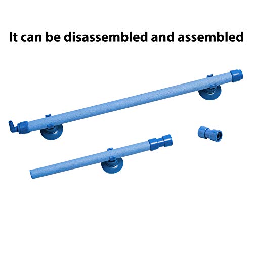 Quickun Aquarium Air Stone Bubble Wall Tube Oxygen Diffuser Bar Decor Accessory for Fish Tank 14 Inch Length,1PCS - color: Blue, size: 14 inch
