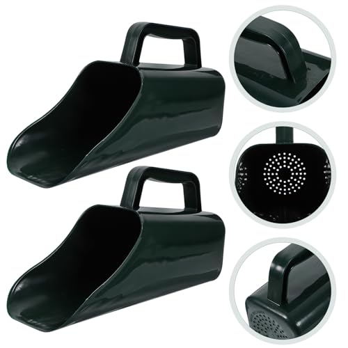 Fish Tank Cleaner Gravel Shovel Set, 2pcs Plastic Aquarium Soil Scoop with Drainage Holes, Handheld Mud and Sediment Removal Tool for Aquarium and Garden Use