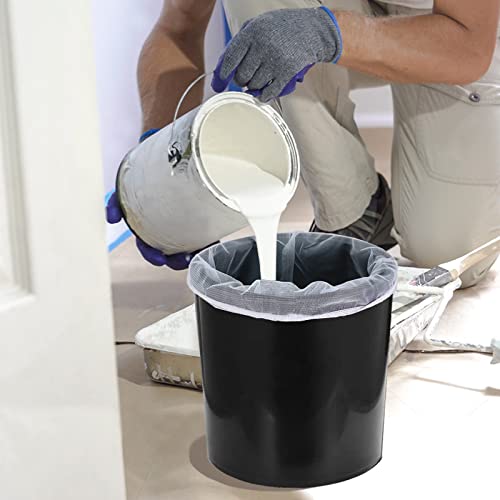 Paint Strainer Bag, 5 Gallon Paint Strainer with Elastic Top Opening White Fine Mesh Filters Bag for Paint Gardening (10 Pieces) - size: 10 Pcs