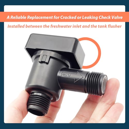 RV Vacuum Breaker Check Valve Fit for b&b Model 571 Check Valve,571-VAC-CHK-A Camper Trailer Flusher Check Valve Replace Leaking Vacuum Breaker on Black Tank System