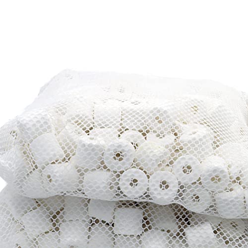 JIHAQUA Aquarium Bio Ceramic Rings 10 lbs Filter Media for Pond Fish Tank Canister Filter - size: 10 lbs