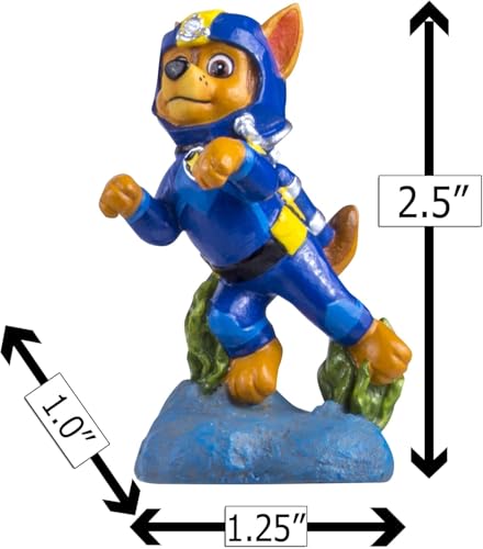 Penn-Plax Officially Licensed Paw Patrol Aquarium Ornament – Chase – Mini Size
