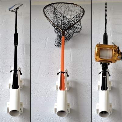 Rod-Runner Riveted Rod Holder | White | Gimbal Pin for Nets, Gaffs, and Offshore Fishing Rods
