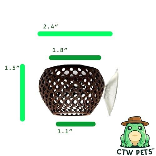 CTWPets Natural Betta Bulb Hide | Betta Rest Fish Tank Ornament | Aquarium Cave with Suction Cup for Small Fish Tank, Betta Habitat, Shrimp Hideout, Aquatic Decor (Dark Brown) - color: Dark Brown