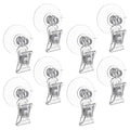 Xinjoduz 8 PCS Suction Cup Clips, Aquarium Clips, Transparent Small Suction Cups for Glass, Aquarium Suctions Cups, Window SuctionCup Clip for Shower Curtain Feeder Fish Tank Accessories