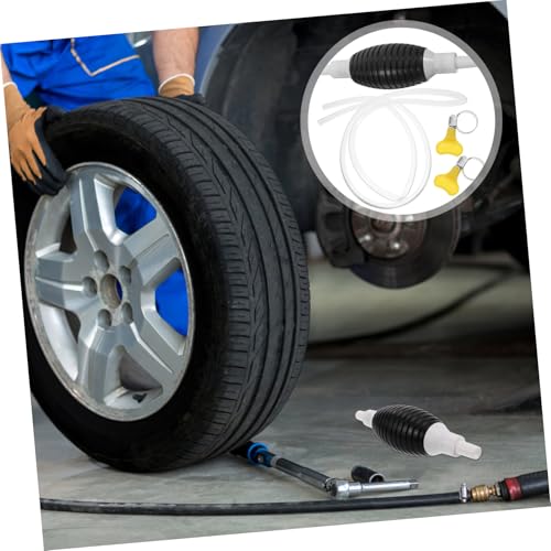 DECHOUS High Flow Manual Fuel Transfer Pump Portable Hand Siphon Flexible Tubes for Car Aquarium and Pool Drainage