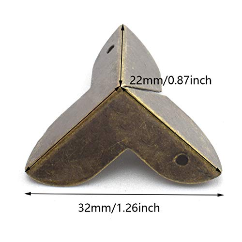 SDTC Tech 12-Pack Mini Jewelry Box Corner Protectors Metal Edge Guard Cover - Bronze - color: Bronze