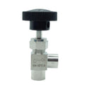 1 Piece Stainless Steel 304 Instrument Gas Angle Needle Valve 1/8" NPT Female x 1/8 NPT Female - size: Angle 1/8" NPT F x F