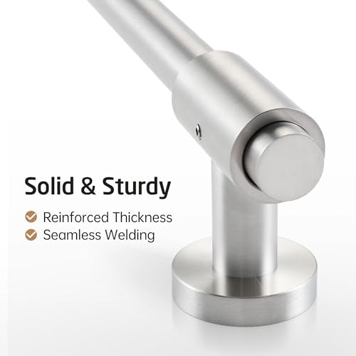 KES Bathroom Shower Slide Bar 40-Inch with Adjustable Handheld Shower Head Holder for Bathroom Wall Mounted SUS 304 Stainless Steel Brushed Finish, F209S100-BS - color: Brushed Finish, style: 39.9-Inch+Drill Mounted