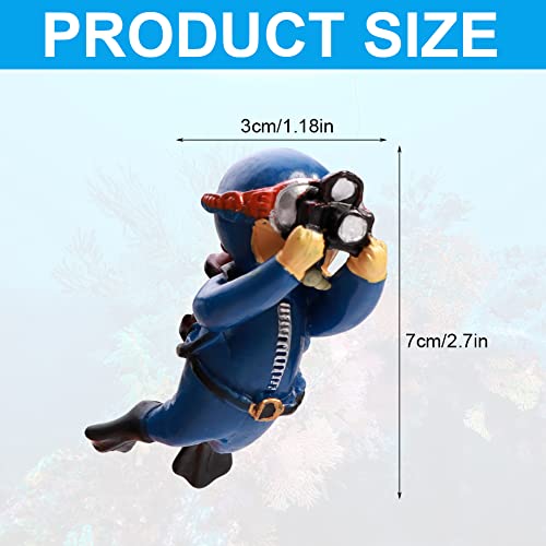 5PCS Floating Fish Tank Decorations Cute Little Diver Aquarium Decoration Aquarium Diver Decoration Floating Device Aquarium Ornament for All Kinds of Fish Tanks(Size:2.7x1.18inch)