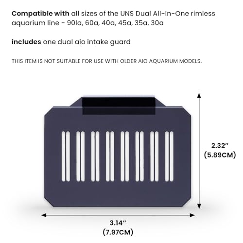 Ultum Nature Systems Dual AIO Intake Guard - Intake Guard for UNS Dual AIO Rimless Integrated Aquarium, Saltwater Aquarium, and Freshwater Rimless Aquarium - Fish Aquarium Filter