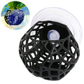 Aquarium Plant Holder with Suction Cups - Hanging Planter for Aquatic Plants, Fish Tank Decoration & Cultivation Tool (Black)